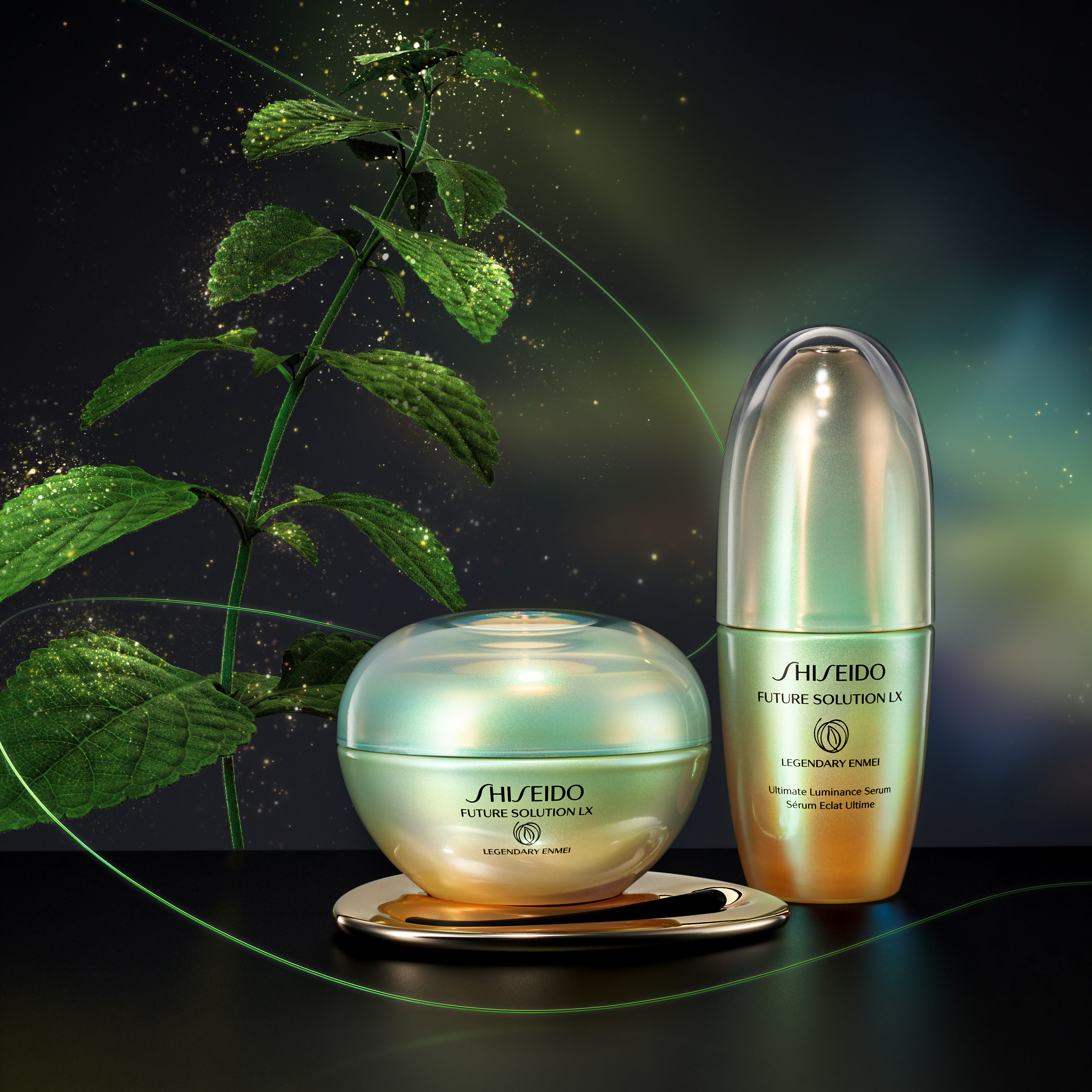 Elegant golden jar of Shiseido Future Solution LX Legendary Enmei Cream 50ml, showcasing rich and luxurious texture. - thumbnail 4