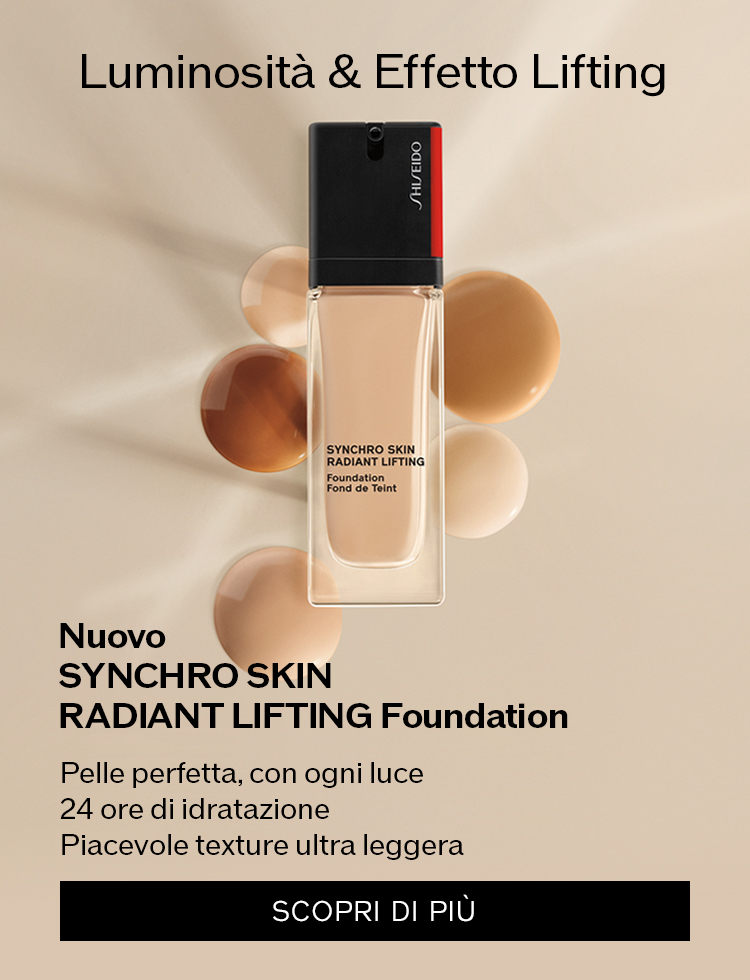 Luminosità & Effetto Lifting Nuovo SYNCHRO SKINRADIANT LIFTING Foundation Pelle perfetta, con ogni luce 24 ore di idratazione Piacevole texture ultra leggera